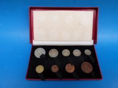 A 1950 UK nine coin proof year set in original box
