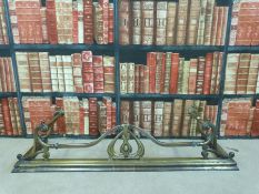 A brass Arts and Crafts fire fender