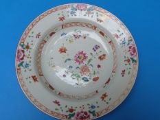 An 18thC Chinese famille rose dish