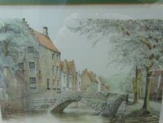 Watercolours 'The Fifth', East Berkshire golf course by R S Jamieson,