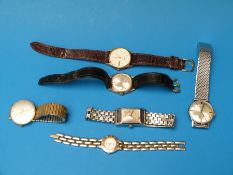 A 9ct gold Senate gentleman's wristwatch and Sother wristwatches