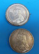 Two 1887 crowns,
