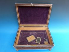 A Vizagapatam and carved work or jewellery box (width 32cm)