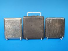 Three hallmarked silver cigarette cases,