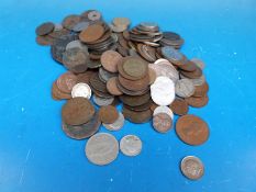 An amateur collection of sundry coins, George III onwards, both UK and overseas,