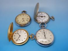 Three various gentleman's pocket watches including a braille example,