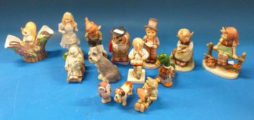 A collection of Goebel and other ceramic figures