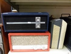 Two Fidelity record players c1960s together with a Fidelity reel-to-reel tape recorder