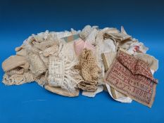 A quantity of lace and linen,