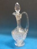 A Thomas Webb cut glass claret jug