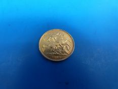 A 1912 gold half sovereign