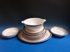 A quantity of Alfred Meakin red and gilt decorated dinnerware together with a quantity of similar