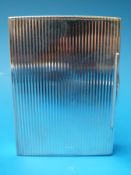 A white metal cigarette box marked H.