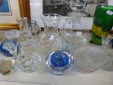 A large collection (over 60 pieces) of decorative glass including Wedgwood,