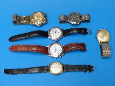 Six various gentleman's wristwatches to include Russian examples etc.