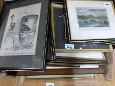 A large collection of 19thC engravings and later prints, topographical scenes,
