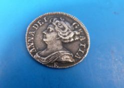 A 1708 Queen Anne sixpence