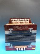 A German Italian styled two row melodeon,