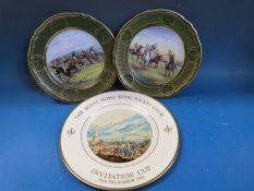 Spode of Wedgwood horse racing plates including Hong Kong Jockey club
