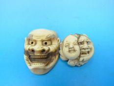 Two Japanese netsukes,