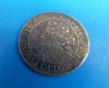 An undated tower mint Charles I sixpence, anchor mint mark, good detailed coin,