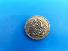 A 1907 gold full sovereign