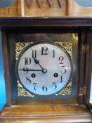 A mahogany cased mantel clock