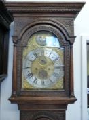 An oak-cased clock by Thomas Vale of Walsall 1760-1770.