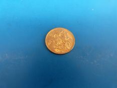 A 1912 George V gold half sovereign