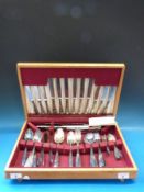 An Elkington silver plated six place canteen of cutlery