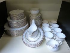 A quantity of Wedgwood Colchester pattern dinnerware comprising 12 dinner plates, 12 sideplates,