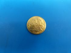 A 1915 gold half sovereign
