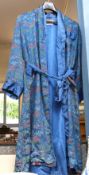 A Japanese embroidered silk robe