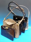 Five vintage handbags to include John Lewis, Creation Salko of Switzerland,