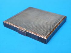 An Art Deco hallmarked silver case, London 1937,