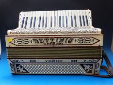 A 1930s Art Deco decorated 120 bass Settimio Soprani piano accordion,