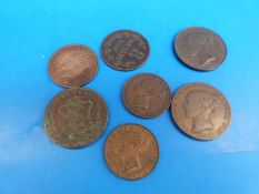 A quantity of largely 19th century Channel Island copper coinage,