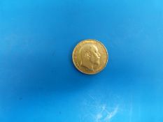 A 1909 gold full sovereign
