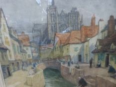 A framed and glazed mezzotint of 'Cathedral of Notre Dame by After Terrick Williams RA,