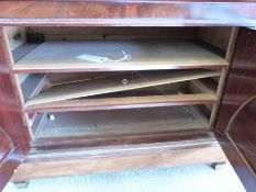 An 18thC unfinished length of fabric with all-over botanical decoration in gold coloured silk