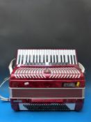 A Parrot 120 bass four voice c1990 piano accordion,