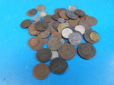 An amateur collection of 18th and 19thC largely overseas interesting coins and tokens,