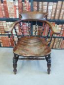 An elm seated captain's chair