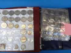 An amateur collection of UK coinage, Victorian onwards, includes modern crowns,
