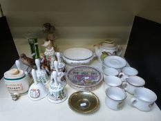 Villeroy and Boch glass candlesticks, Royal Worcester plates,