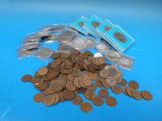 A collection of farthings,