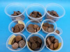 A good quantity of pre-decimal English pennies,