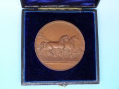 A commemorative bronze medal 1884 in original box (Hardy Brothers, Sydney,