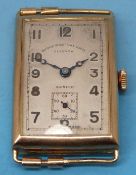 A Zenith 9ct gold Dennison cased wristwatch retailed by Davidson Henderson & Sorley of Glasgow with