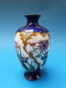 A Japanese ginbari cloisonné vase in the European manner,